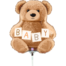 Mini Teddy Bear Baby folija balon na palčki