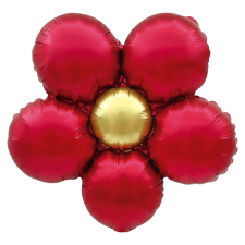 Standard Satin Red Daisy Flower folija balon 38 cm