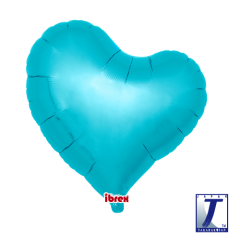 Mini Ibrex "Sweet" Srce Metallic Light Blue folija balon na palčki 