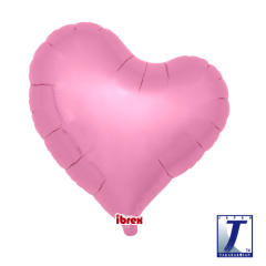 Mini Ibrex "Sweet" Srce Metallic Pink folija balon na palčki 