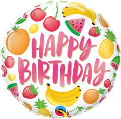 Standard Bday Fruits folija balon