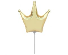 Mini Crown Gold folija balon na palčki