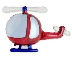 Maxi Baby Helicopter red folija balon 89x75 cm