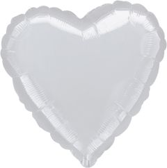 Standard Srce Metallic Silver folija balon