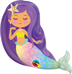Mini Mermaid folija balon na palčki
