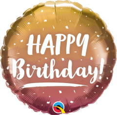 Standard Bday Gold & Rose Gold Ombre folija balon