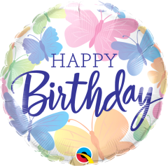 Standard Bday Beautiful Butterflies folija balon