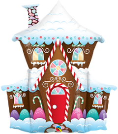 Maxi Decorated Gingerbread House folija balon