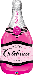 Maxi Celebrate Pink Bubbly Wine folija balon