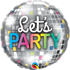 Standard Lets Party Disco Ball folija balon