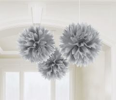 Silver pom pom