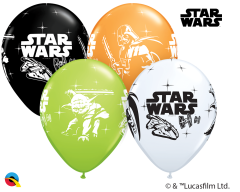 Lateks baloni 28cm Darth Vader&Yoda Special Ast 