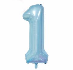 Folija balon številka 1 Pastel Blue