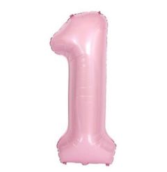 Folija balon številka 1 Pastel Pink