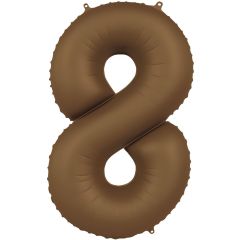 Folija balon  številka 8 Chocolate Brown