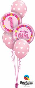 Helijeva balonska dekoracija 1st Bday Girl