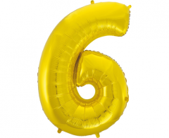 Folija balon B&C številka 6 Gold