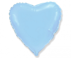 Mini srce folija balon na palčki 22,5 cm - Light Blue