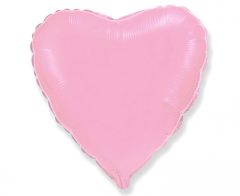 Mini srce folija balon na palčki 22,5 cm - Light Pink