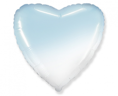 Maxi FX Heart White Blue Ombre Folija balon