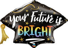 Maxi Your Future is Bright Grad Cap folija balon