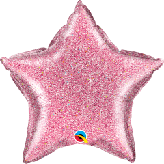 Standard Zvijezda Glittergraphic Pink folija balon 