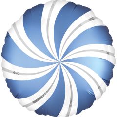 Standard Satin Infused Azur Candy Swirls folija balon