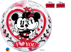 Bubble Mickey&Minnie I Love You pvc balon
