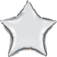 Maxi Zvezda Silver folija balon 36"