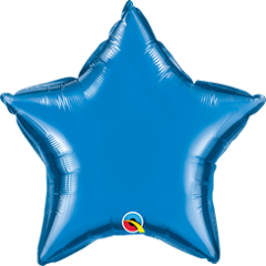 Mini zvezda folija balon na palčki 10 cm - Sapphire Blue