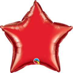 Mini zvezda folija balon na palčki 10 cm - Ruby Red