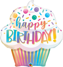 Maxi Bday Ombre Cupcake folija balon