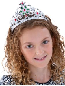 Srebrna tiara s kamenčki