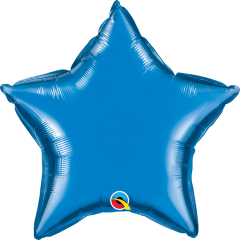 Mini zvezda folija balon na palčki 22,5 cm -  Sapphire Blue