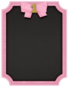 1st Birthday Pink & Gold tabla