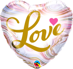 Standard Heart Love Colorful Marble folija balon