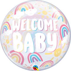 Bubble Welcome Baby Boho Rainbows pvc balon