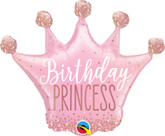 Mini Bday Princes Crown folija balon na palčki