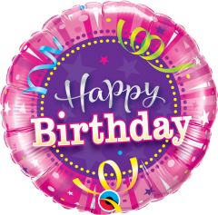 Standard Bday Hot Pink folija balon
