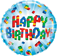 Standard Bday Exploiding Blocks folija balon