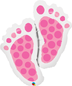 Maxi Baby Feet Pink folija balon