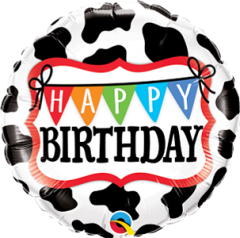 Standard Bday Holsten Coww pattern folija balon