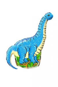 Mini 14"FX Dinosaur-Diplodocus Blue folija balon na palčki