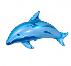 Mini 14"FX Dolphin 2 blue folija balon na palčki