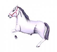 Mini 14"FX Galloping Horses White folija balon na palčki