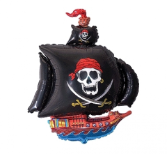 Mini 14"FX Pirate Ship Black folija balon na palčki