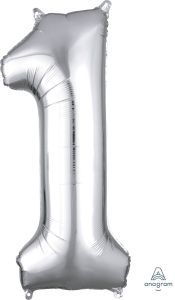 Folija balon številka 1 Silver