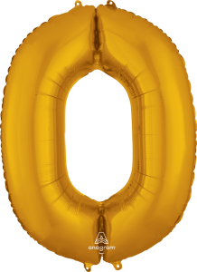 Folija balon številka 0 Gold
