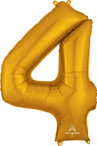 Folija balon številka 4 Gold