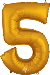 Folija balon številka 5 Gold